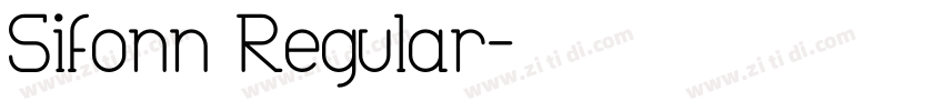 Sifonn Regular字体转换
